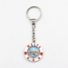 Customized Logo Malta Singapore Souvenir Gift 3D Metal Rotate Spinning Keychain