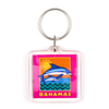 Custom Printed Logo Bahamas Souvenir Keychain Plastic Clear Acrylic Keyring