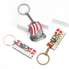 Customized Design Norway Sweden Denmark Iceland Viking Tourist Souvenir Metal Keychain