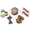 Custom Your Logo Idea Riga Latvia Souvenir Enamel Metal Brooch Lapel Pin Badges for Suit Hats