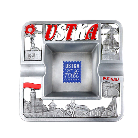 Custom Logo Square Travel Souvenir Zinc Alloy Cigar Pocket Ashtray Antique Metal Souvenir Ashtrays