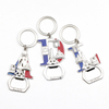 Custom Paris Souvenir Initial Letter Alphabet Keyring Metal Bottle Opener Keychain