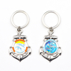 Factory Custom Logo Foil Printing Countries City Travel Souvenir Gift Metal Keychain Keyring
