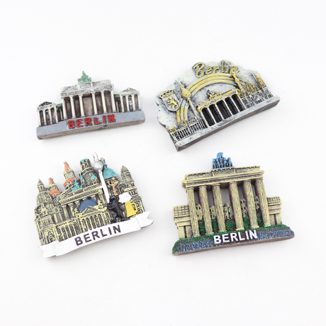 Manufacturer Custom Design Berlin Germany Landmark Souvenir 3D Resin Fridge Magnet for Decor
