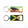 Customized Foil Printing Logo Beach Souvenir Can Bottle Shaped Metal Beer Opener Keychain