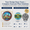 Custom Logo Printed Decorative Ornament Gifts Countries City Tourist Souvenir Ceramic Plate