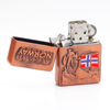 Customized Engraved Logo Vintage Souvenir Windproof Cigarette Metal Kerosene Lighter