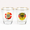 Custom Logo Denmark Sweden Scandinavia Souvenir Frosted Trumpet Shot Glass with Rim
