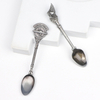 Custom Logo Design Zinc Alloy Antique Metal Countries Landmark Tourist Souvenir Spoon