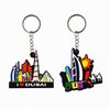 Wholesale Custom Logo Silicone PVC Keychain Dubai Tourist Souvenir Rubber Key Chain