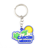 Custom Logo Cancun Mexico Tourist Souvenir 3D Silicone PVC Key Chain Soft Rubber Keychain