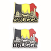 Customised Made Belgium Brussels Tourist Souvenir 3d Metal Ref Fridge Magnet