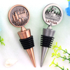 Customized Logo Zinc Alloy Metal Cork Souvenir Gifts Bottle Wine Stopper