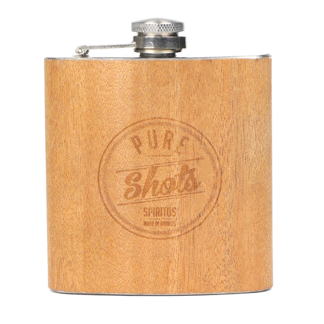 Wholesale Custom Logo Wooden Hip Flask Liquor Whiskey Alcohol Portable Pocket Hip Flasks
