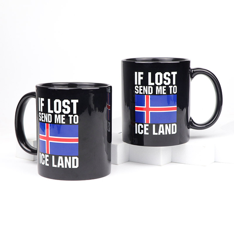 Custom Printed Logo Iceland Souvenir Mug Coffee Ceramic Cup for Gifts Shop