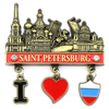 Personalized Design Zinc Alloy Russia Cities Souvenir 3d Customised Logo Metal Fridge Magnets