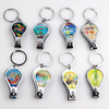 Custom Epoxy Logo Portable Keychain Nail Cutter Beach Souvenir Nail Clipper Opener Key Chain