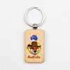 Personalized Custom Printed Laser Logo Australia Souvenir Wooden Keychain Wood Keyring