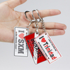 Custom Logo Car License Plate Keychain Metal Island Beach Tourist Souvenir Keyring Key Chain