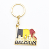 Custom Design Zinc Alloy Belgium Brussels Souvenir Gifts Keyring Metal Keychain