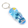 Custom Logo Beach Souvenir Photo Frame Transparent Acrylic Keychain Key Rings
