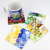 Custom Logo Square Waterproof Souvenir Coffee Mug Cup Ceramic Coaster Drink Mat