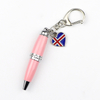 Customized Logo Souvenir Mini Pen Keychain Multicolor Ballpoint Pens with Charms