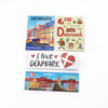 Wholesale Custom Logo Countries Denmark Souvenir Tinplate Magnet Metal Tin Plate Fridge Magnets