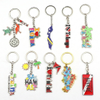 Custom Design Beach Caribbean Island Curacao Souvenir Enamel Keychain Metal Key Chain Charms
