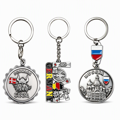 Custom Made Zinc Alloy City Landmark Tourist Souvenir Keychain Metal Key Chain