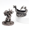 Factory Custom Norse Viking Ship Iceland Norway Troll Souvenir Metal Figurine Mini Sculpture Ornament