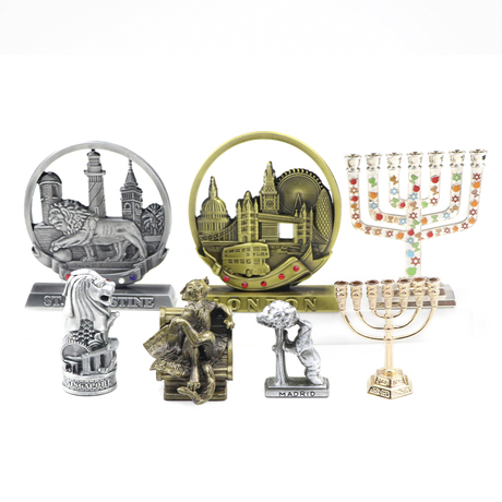 Custom Design Zinc Alloy Tourist Souvenir Gift Metal Crafts Table Decoration Small Figurines