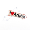 Custom Made Metal Aruba Bonaire Caribbean Tourist Souvenir Car License Plate Fridge Magnet