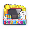 Manufacture Custom Design 3D Singapore Tourist Souvenir PVC Rubber Photo Frame Fridge Magnet