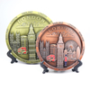 OEM/ODM Custom Zinc Alloy Metal 3D Decorative London Tourist Souvenir Plate