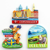 Custom Made Design Iceland Denmark Sweden Travel Souvenirs Ref Magnet 3D Poly Resin Fridge Magnet
