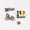 Manufacturer Custom Logo Metal Enamel Pin Belgium Souvenir Pin Badge for Gift Shop Wholesalers