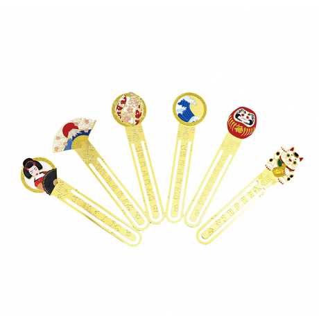 Manufacturer Custom Logo Gold Book Mark Countries Japan Tourist Souvenirs Metal Bookmark