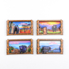Customized Made Park Landmark Souvenir Two Layer 3d Epoxy Mdf Wooden Magnet Wood Fridge Magnets