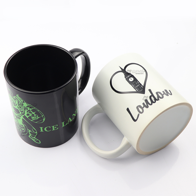 Custom Logo Printed Travel Souvenir Porcelain Mug Cups Ceramic Coffee Mugs