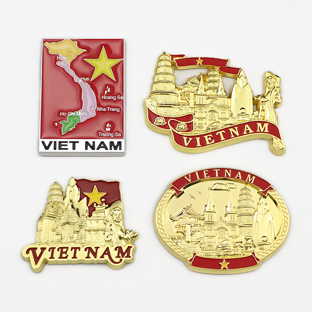 Custom Design Vietnam Tourist Souvenir Magnet 3D Personalized Metal Fridge Magnet