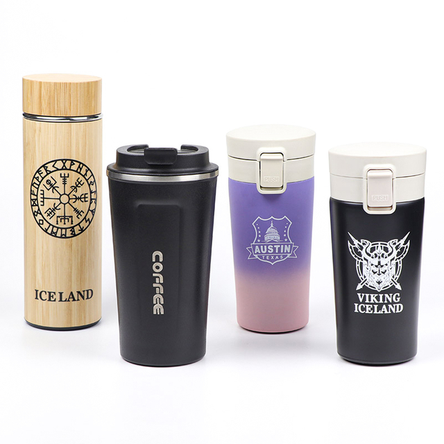 Custom Logo Stainless Steel Travel Souvenir Gifts Portable Coffee Mug Vacuum Flask