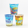 Personalized Beach Souvenir Shot Glasses Custom Printing logo Decal Mini Shot Glasses