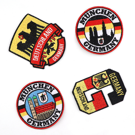 Customized Logo Countries City Souvenir 3d Embroidery Patch Iron on for Clothing Hat
