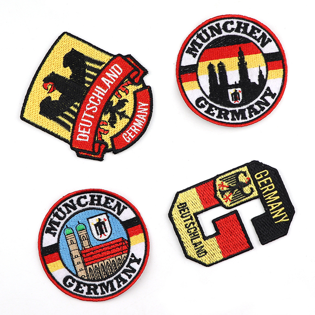 Customized Logo Countries City Souvenir 3d Embroidery Patch Iron on for Clothing Hat