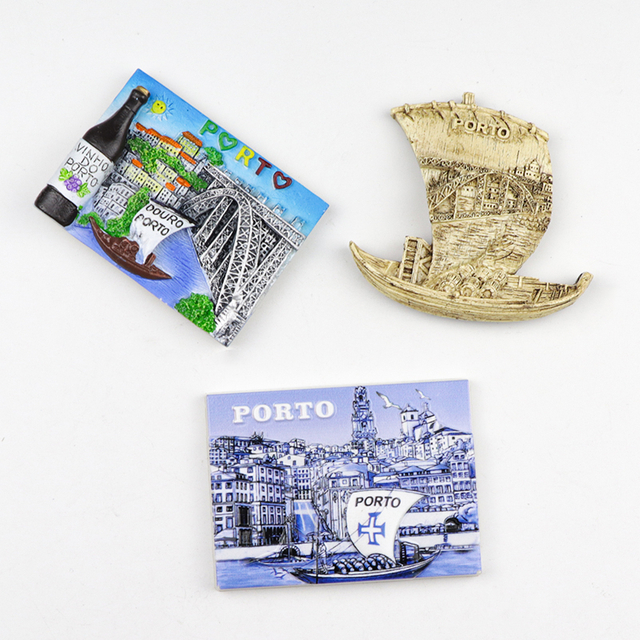 Custom Design Portugal Souvenir Magnet Porto Wine Tourist Souvenir 3d Resin Ref Fridge Magnet