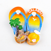 Customised Printed Logo Shape Beach Sea Ocean Tourist Souvenir 3d Poly Resin Fridge Magnet