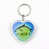 Custom Logo Beach Souvenir Photo Frame Transparent Acrylic Keychain Key Rings