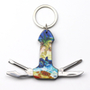 Customised logo Souvenir Multi Function Pocket Knives Mini Multi Tool Knife Keychain