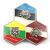 Custom Your Logo Idea Riga Latvia Souvenir Enamel Metal Brooch Lapel Pin Badges for Suit Hats